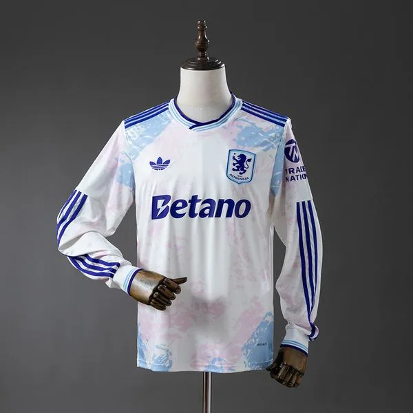 Camiseta de fútbol Aston Villa 2025/26 TERCERA MANGA LARGA VERSION FAN